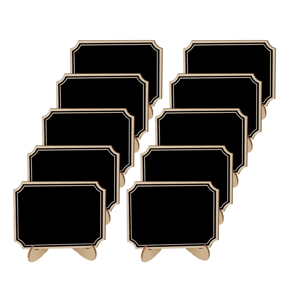 10 шт. мини прямоугольные доски с поддержкой доски сообщений знаки Свадебная вечеринка банкетные карточки для рассадки знаки