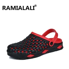 Ramialali/летние мужские модные сандалии; повседневные шлепанцы; пляжные воздухопроницаемые тапочки на плоской подошве; Sandalias Zapatos