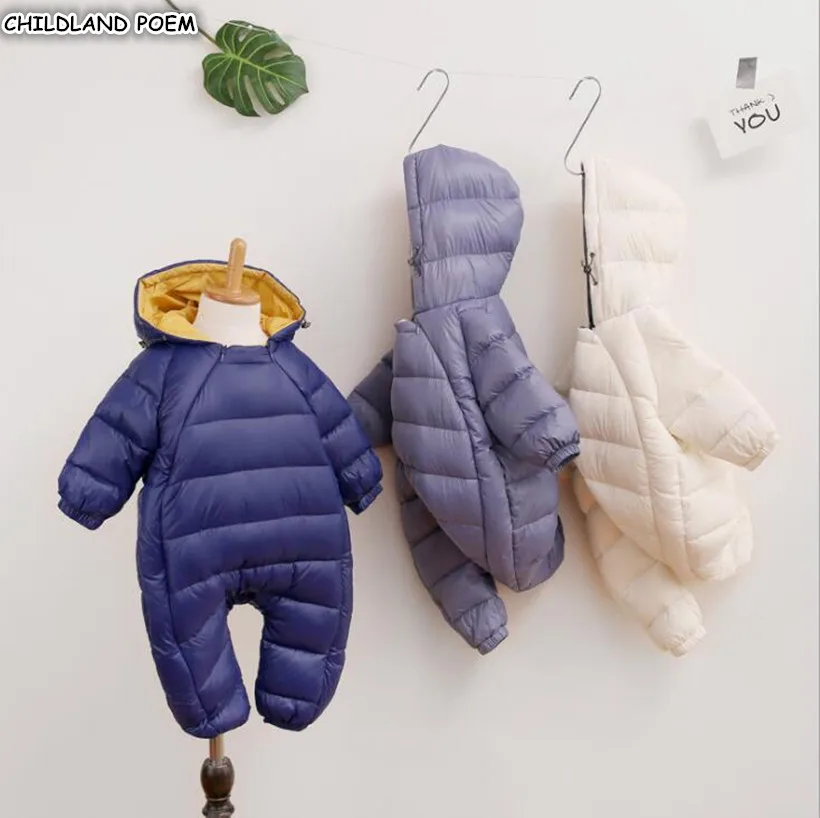 Baby Winter Clothes Newborn Baby Snowsuit For Boys Girl Romper Hooded Warm Baby Outerwear Infant Baby Rompers For Boys Snow Wear