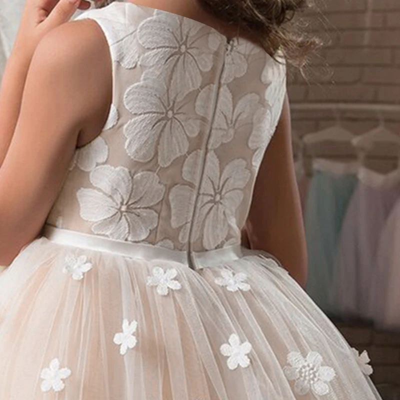 Элегантное торжественное платье; Одежда для девочек с цветочным узором; Свадебная вечерняя одежда для девочек; Детские платья для девочек; вечерние платья принцессы; длинное платье для детей 6-14 лет