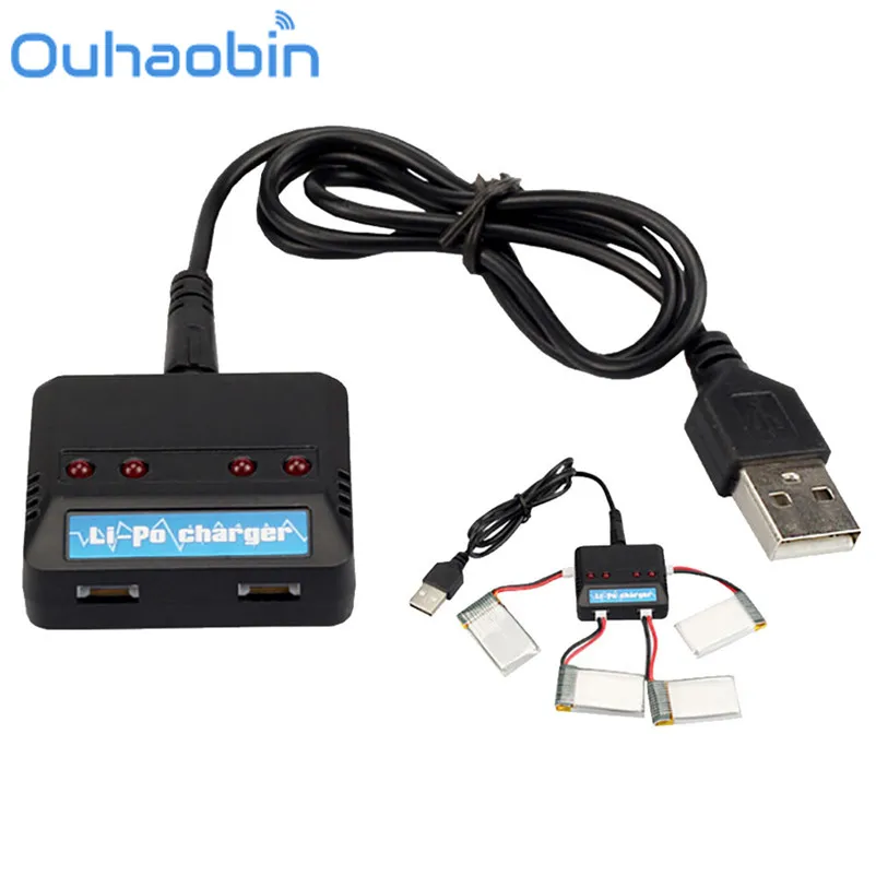 

Ouhaobin 1PC 3.7V 500mAh Multifunctional charger Four in One For Lipo Battery Spare Part For Rc Helicopter Easy And Convenient