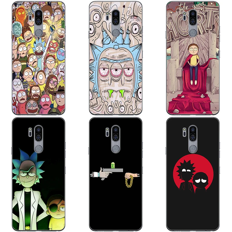

Rick and Morty Phone Case for LG G7 Plus G8 V40 V30 ThinQ G6 G5 G4 Q6 Q8 Cover Soft TPU Cover G8 Two Camera Protective Case