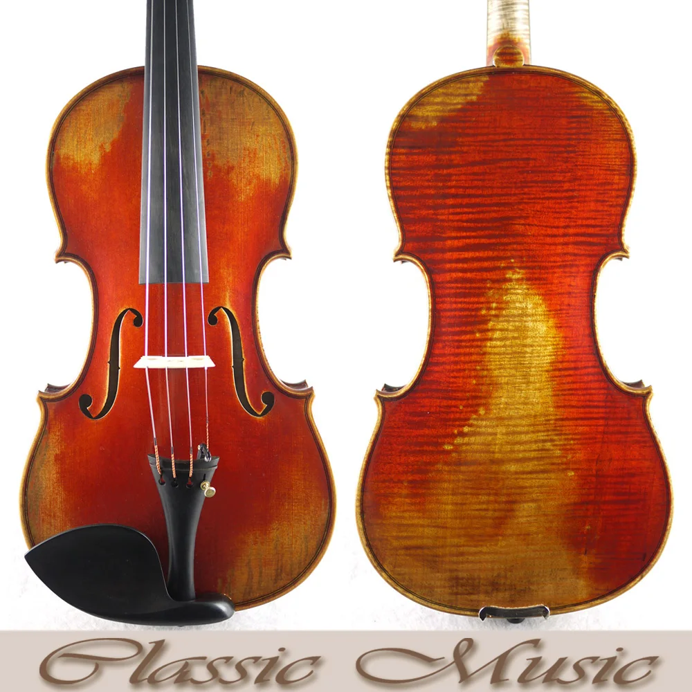 Antique style Handmade Varnish,No.3514,Powerful sound, Stradivarius 1715 Cremonese Copy Master Level 4/4 Violin,European Spruce