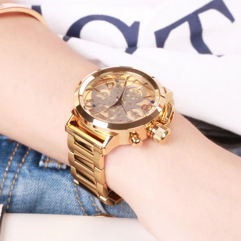 Simple steel belt watch quartz couple table casual high quality female watch