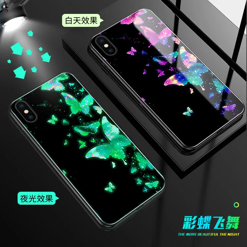 Чехол со светящимся стеклом для Huawei P20 pro Lite Mate 30 pro10 противоударный чехол-накладка