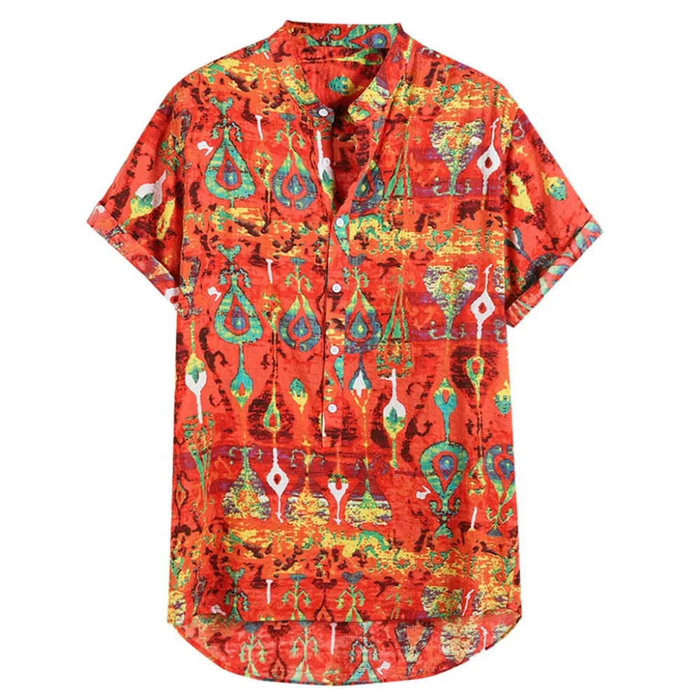 

2019 men's summer breathable t-shirt comfortable color printed shirt men short sleeve sexy sports T-shirt men luxury 40J5