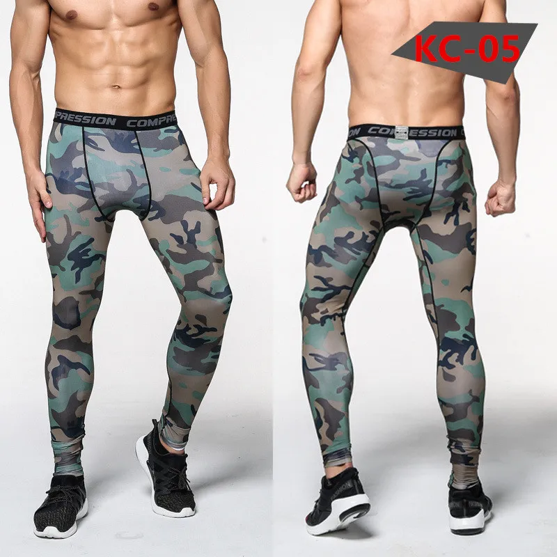  New Camouflage Pants Men Compression Pant Elastic Sweatpants Lifting Bodybuilding Skin Tights Trous