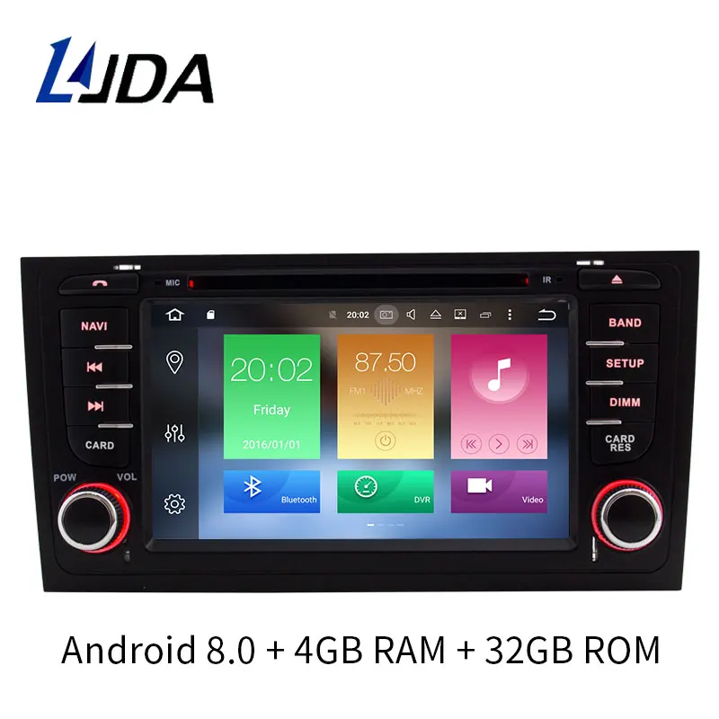 

LJDA Android 9.1 Car Multimedia player For AUDI A6 S6 RS6 GPS Navigation WIFI Audio Stereo 2 Din Car Radio DVD CD IPS Canbus