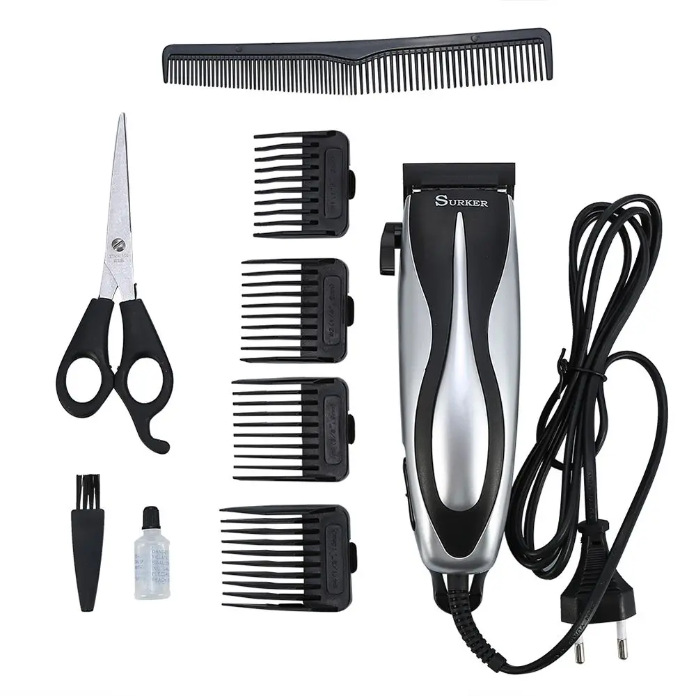 SURKER Профессиональный перезаряжаемый триммер для волос для мужчин и детей стрижка-линия машинка для стрижки волос регулируемая электрическая машинка для стрижки волос