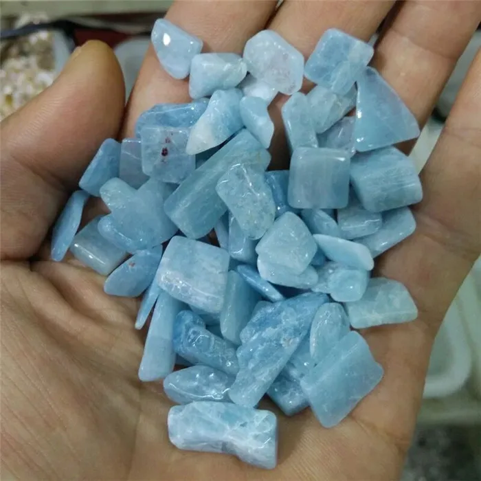 

Tumbled Gemstone Crystal Aquamarine 5g Rare Collectable Medium