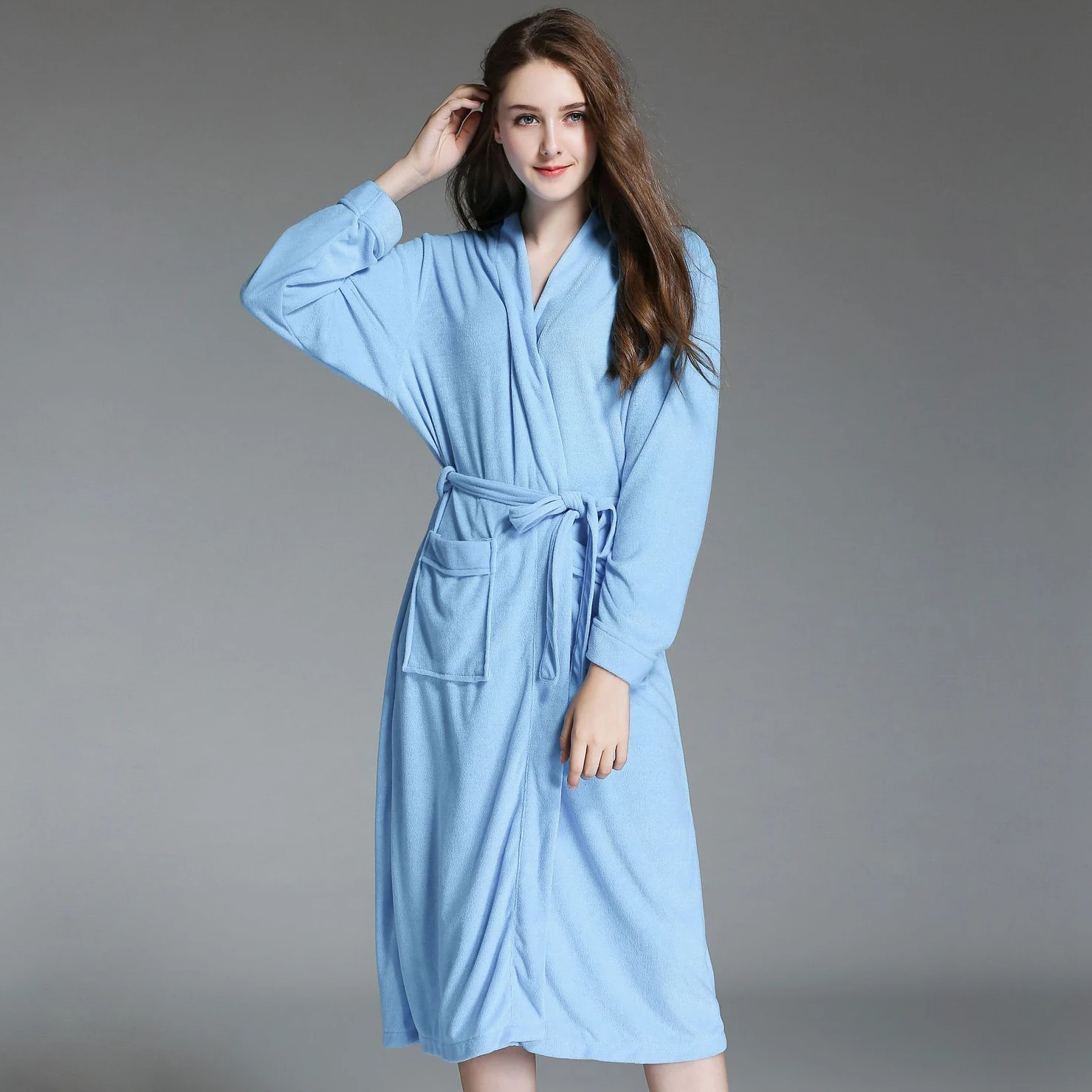 Plussizetowelcottonwhiterobewomenpluslongdressinggownquality