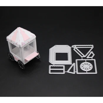 

3D Retro Carriage House Set Metal Cutting Dies Stencil for DIY Scrapbooking Album Paper Card Decorative Craft Embossing Die Cuts