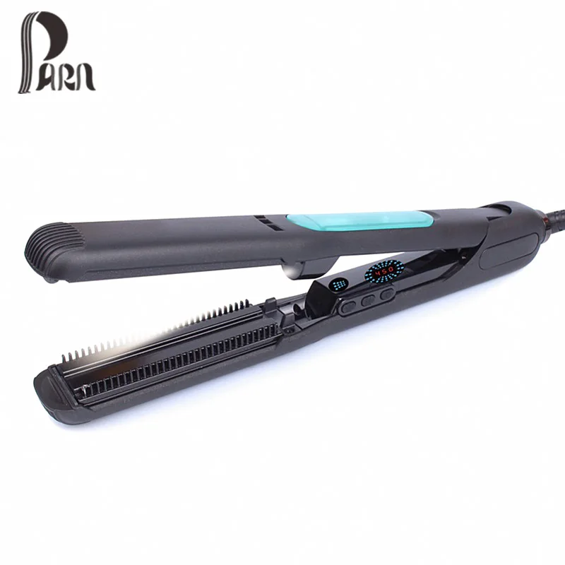 

Professional hair straighteners hair iron ploy ceramic flat iron steam hair straightener LCD display hair brush
