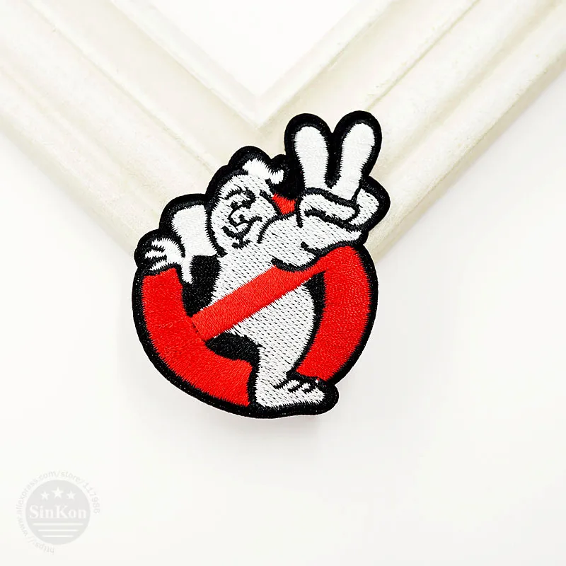 

Ghost Size:5.2X7.1cm DIY Cloth Patch Badge Embroidered Cute Badges Hippie Iron On Kids Cartoon Patches For Clothes Stickers