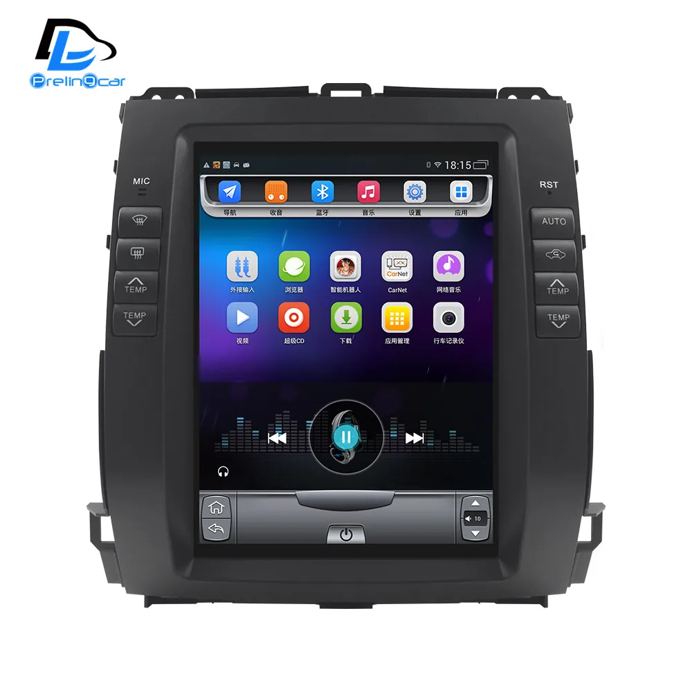 Вертикальный экран android система 4G LTE gps Мультимедиа Видео Радио плеер для Toyota LAND