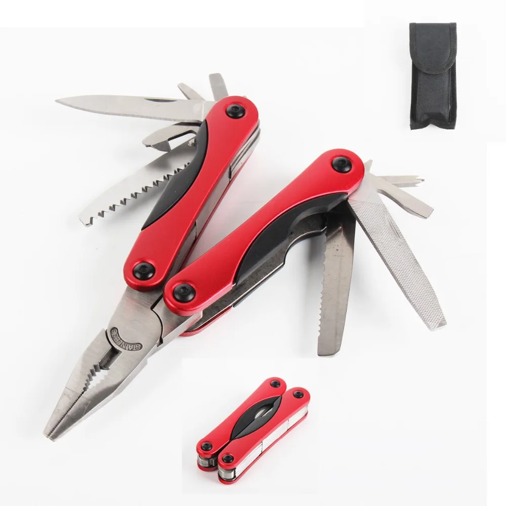 

14 in 1 Premium Pocket Multitool With Sheath, Knife, Pliers, Saw, Screwdriver