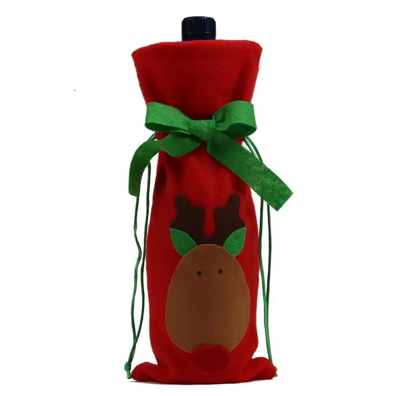 OC 14 Mosunx бизнес Прямая поставка набор бутылочек для галстука Декор Санта-олень Рождественская крышка для бутылки для рождественской вечеринки