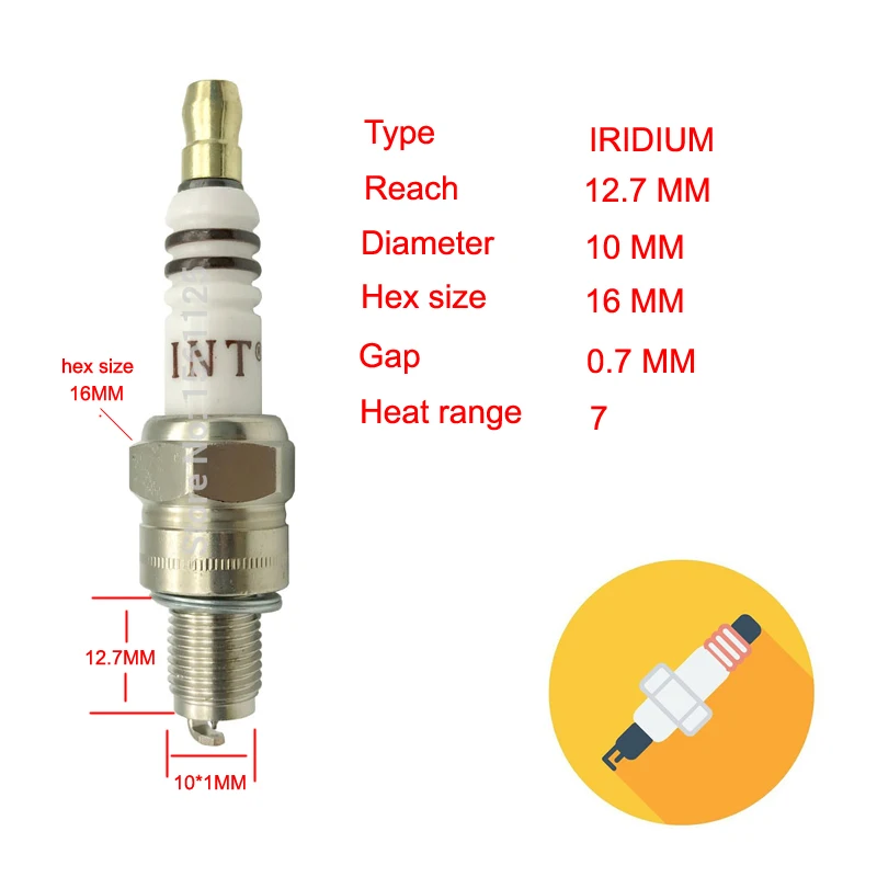 1 шт. INT иридия восковая свеча зажигания HIX-CR7 для CR7HIX CR7HSA CR7HS CR7HVX A7RTC A7TC свечах A6RTC A7TP IU22 IUF22 Z7G bujia CY50