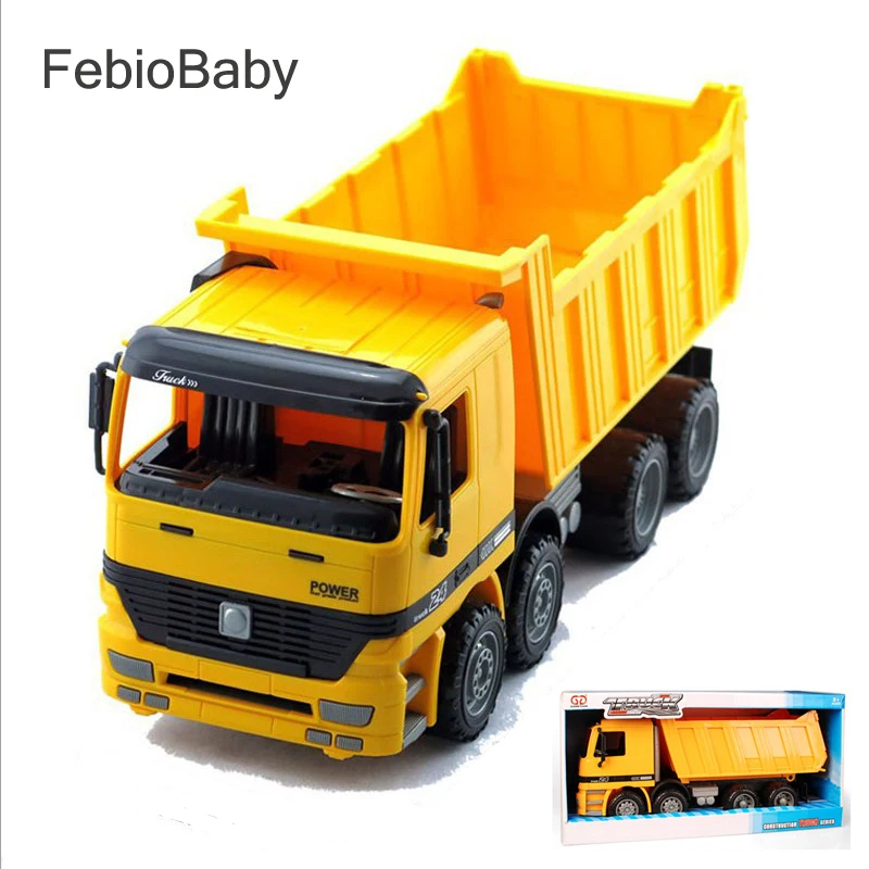 Brinquedos do Carro Máquinas de Grande Porte para Caçoa o Presente com Caixa Criativo Crianças Emulational Inercial Caminhão Móvel 2019 1: 64 3 de Grande Porte Para Caçoa o Presente Com Caixa