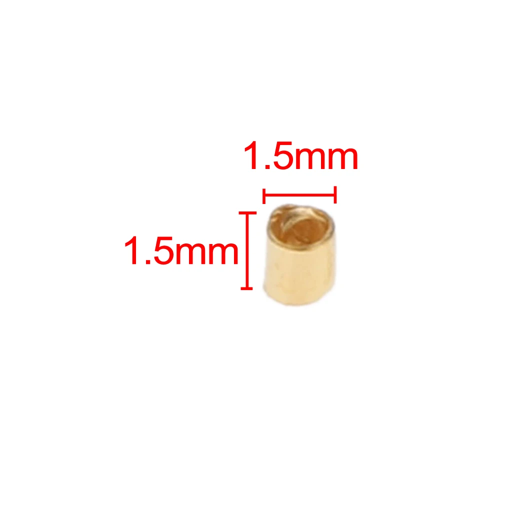 Lot 1200pcs 1.5mm Tube Crimp End Spacer Beads Cord Jewelry Finding DIY
