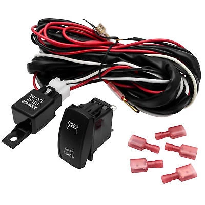 5 Pin Boat Car Marine Dash Roof Lights Rocker Switch Illuminated Relay Fuse Wiring Kit Wire Aliexpress