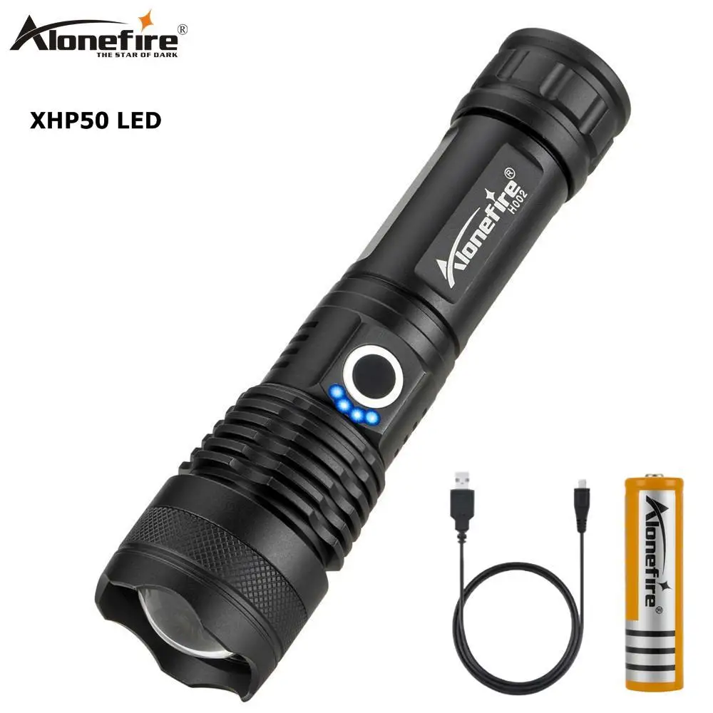 Светодиодный фонарик AloneFire H002 XHP50 мощный фонарь с линзой для конвоя тактический