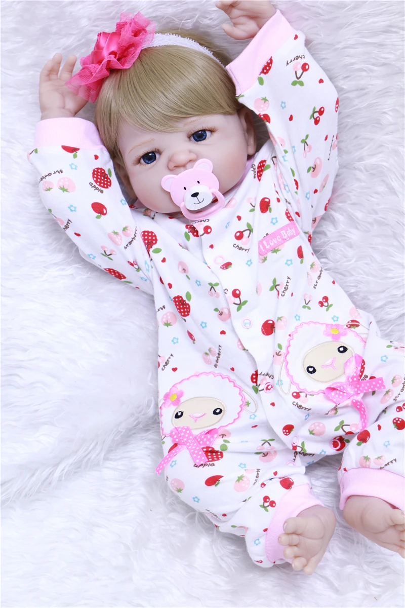 Bonecas de Corpo Reborn Bebê Boneca Princesa Menina Inteiro Macio Silicone Bebês Meninas Realista Real Nascido Bonecas Bebe 22 4 China bebe real Suppliers