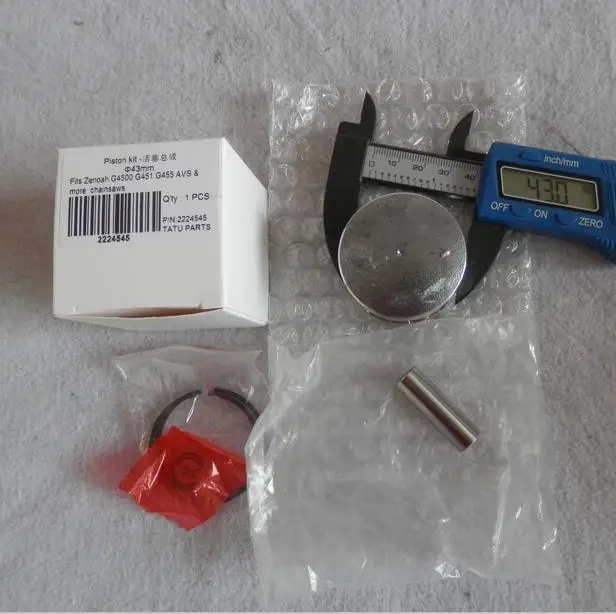 

G451 43mm PISTON KIT FOR KOMATSU ZENOAH G455 AVS CHAINSAW CYLINDER ASSEMBLY KOLBEN ASSY RING SET 45CC CHAIN SAW