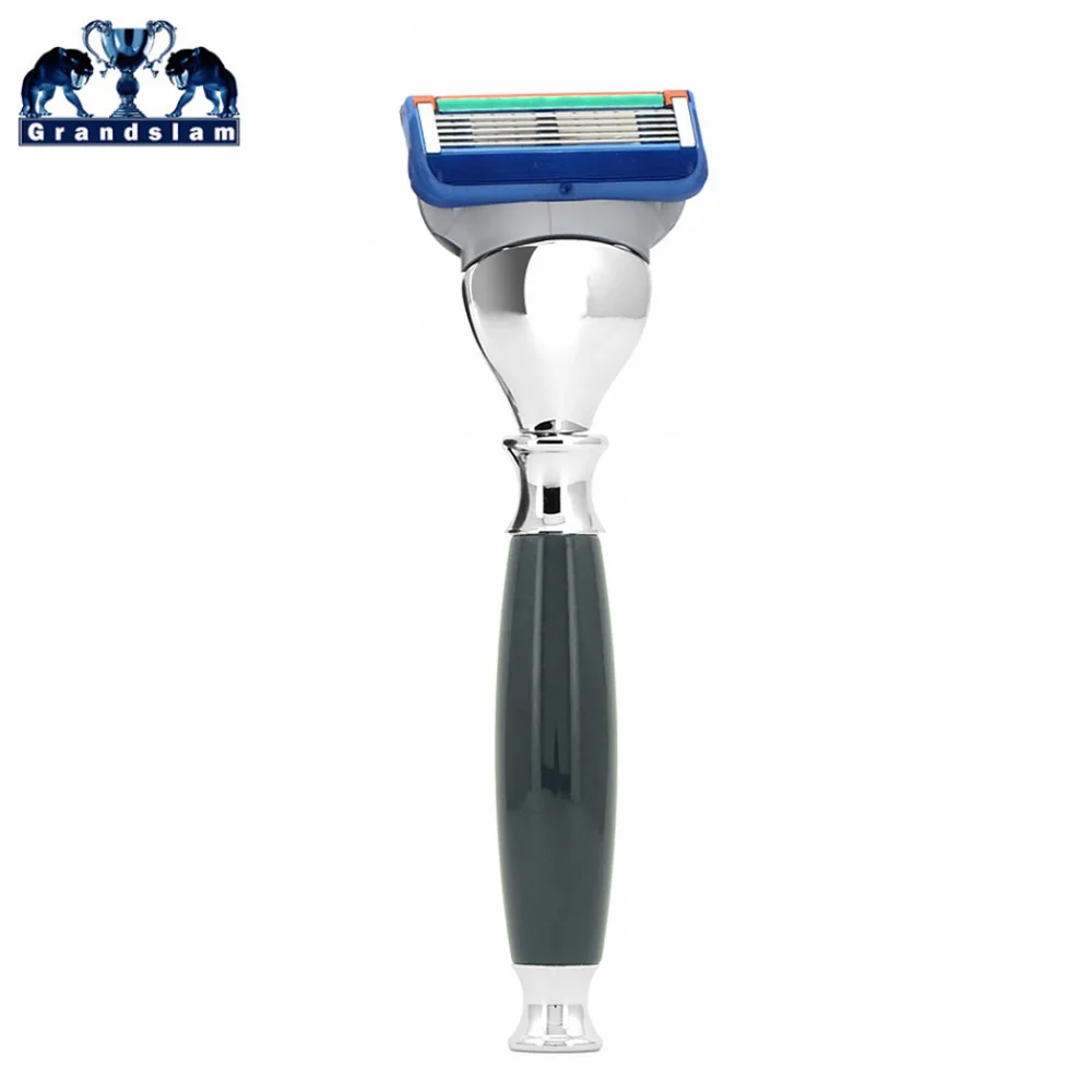 

Grandslam Manual Men's 5 Blade Cartridge Shaving Safety Razor Shave Beard Knife +1 pcs Replaceable Heads + Black Box