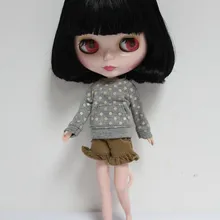 Blyth, Обнаженная кукла Blythes на продажу Нео кукла без одежды, короткие черные волосы(S1505006