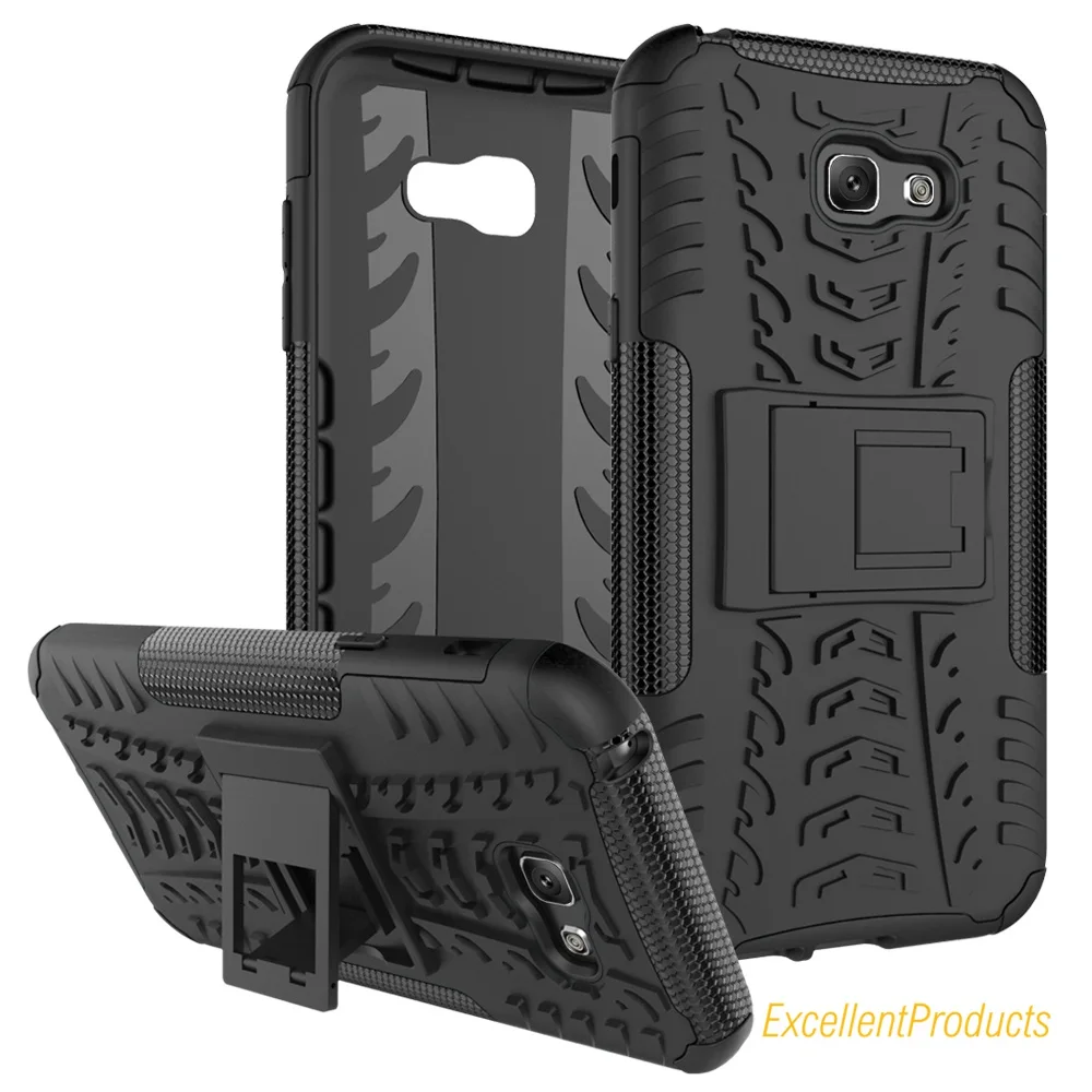 For Samsung A7 2017 Cover Soft Rubber &amp Hybrid Platic Case Mobile Phone cases with Holder Stand Capa coque |