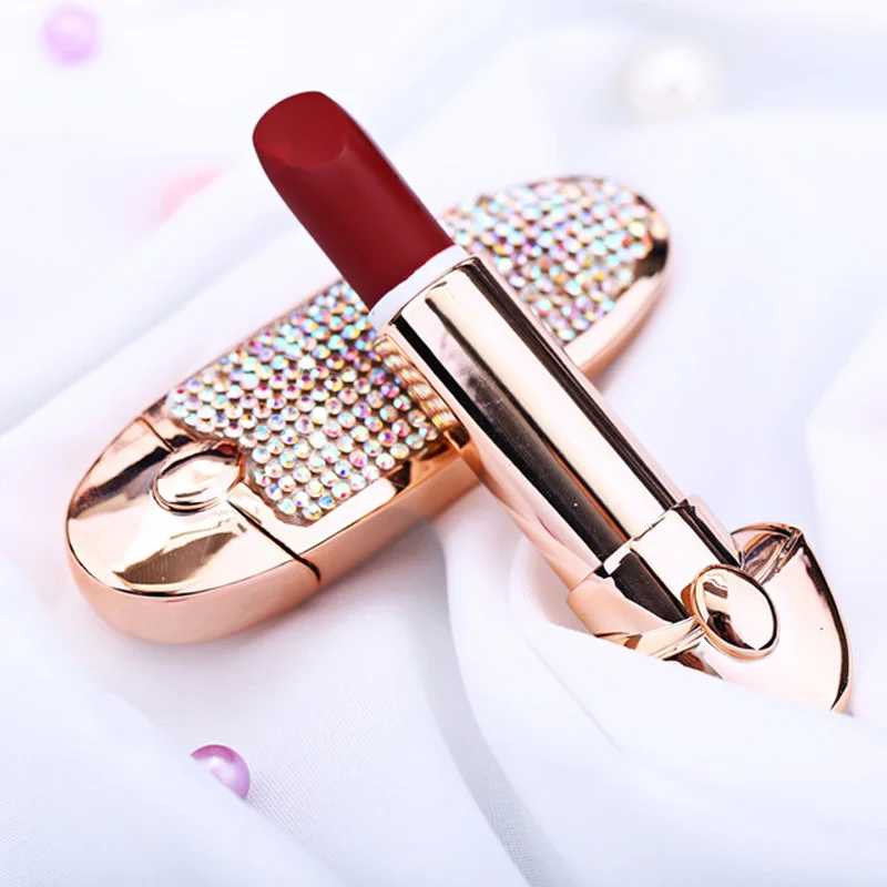

Dropshipping 1 Pcs Matte Lipstick Waterproof Long Lasting Moisturizing Lipstick with Shining Case SMJ