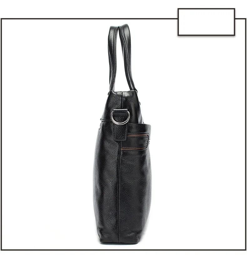 Высококачественный мужской портфель из коровьей кожи, сумка для бизнеса, известный бренд, сумки на плечо, Офисные Сумки, 14 дюймов, сумки для