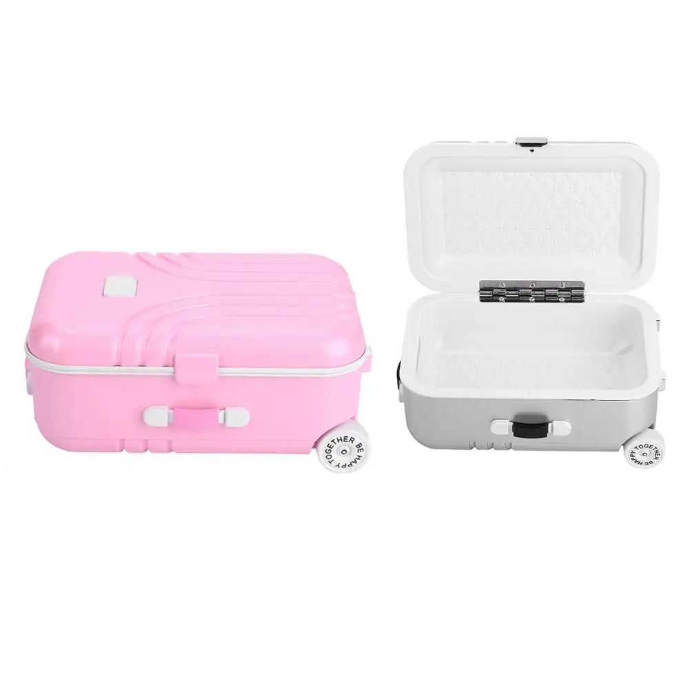 Детский чемодан, игрушечный экологичный милый пластиковый чемодан на колёсиках, миниатюрный чемодан, коробка для девочек, детский день рождения