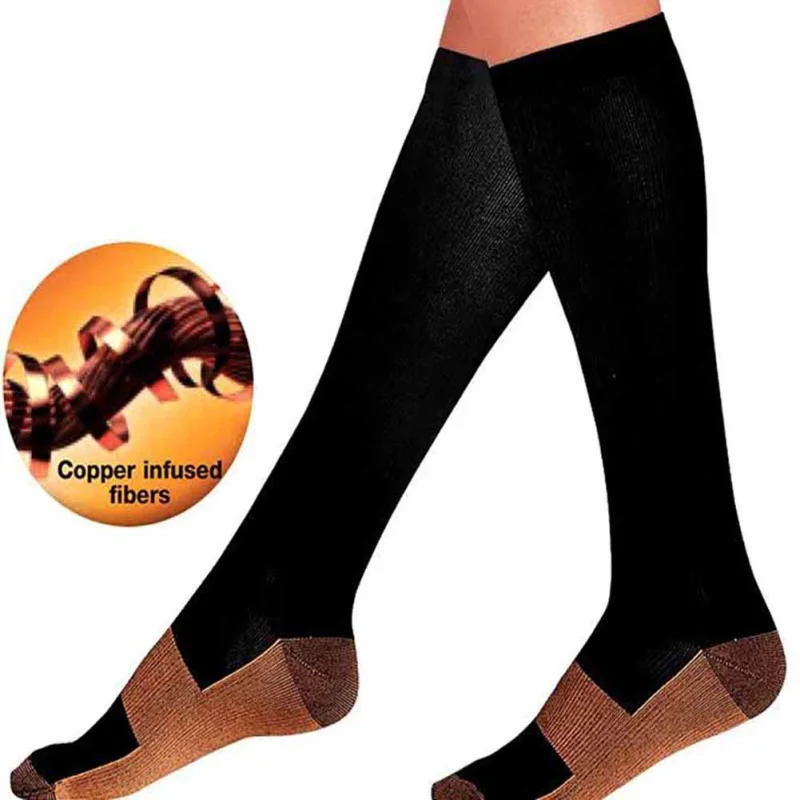 

New Unisex Anti-Fatigue Compression Socks Foot Anti Fatigue Soft Pain Relief Miracle Copper Magic Socks Support Knee High Sock