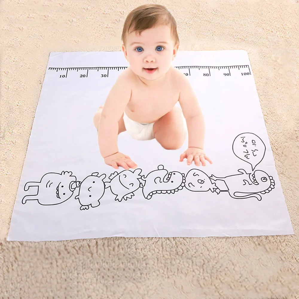 Полотенце для новорожденных и детей постарше, коврик для фотосессии, коврик для ползания, покрывало с буквенным принтом, одеяло с цифрами, одеяло для пеленания
