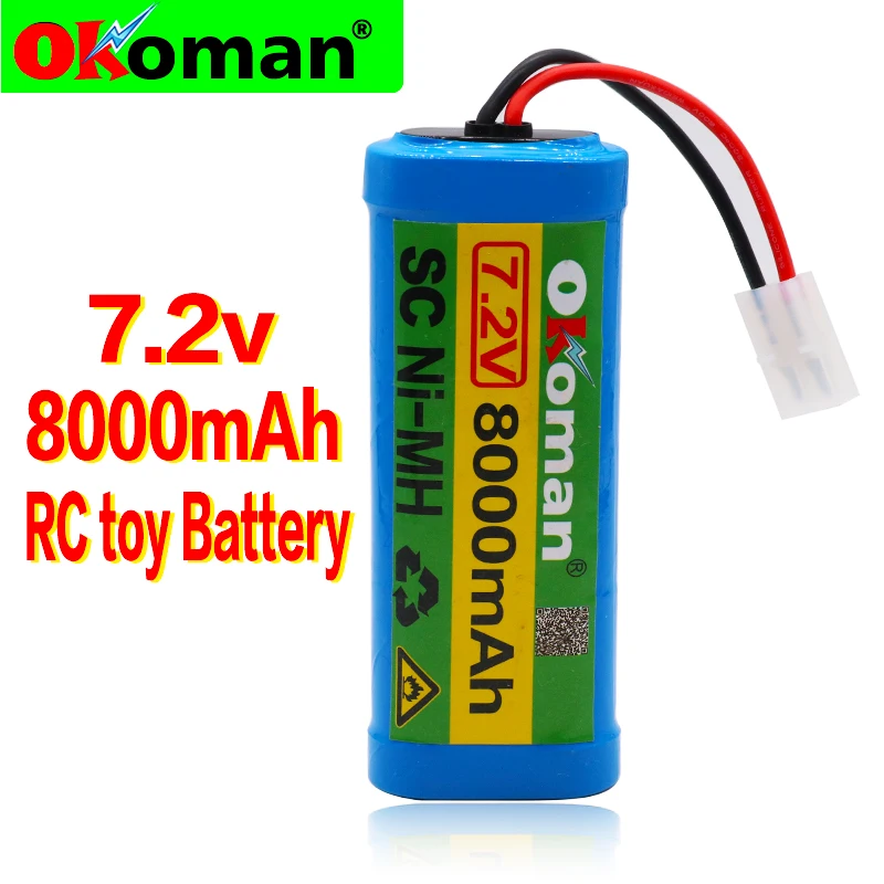 7,2 V 8000mAh NiMH перезаряжаемый RC игрушечный аккумулятор с разъемом разряда Tamiya для Радиоуправляемый гоночный автомобиль Лодка Aircraf