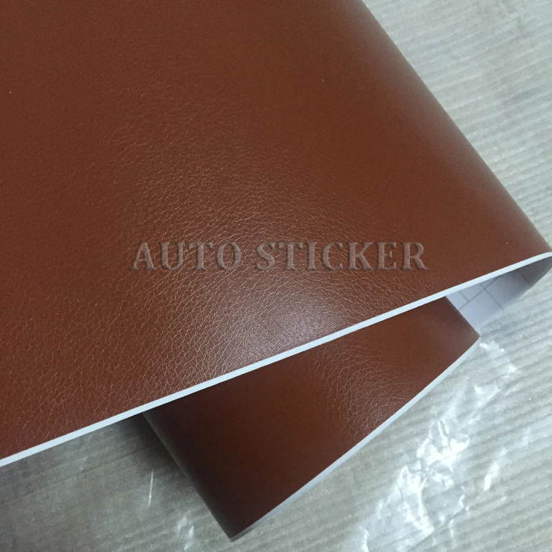 brown coffee leather car interior vinyl wraps 4