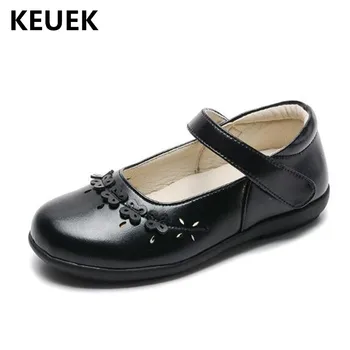 

New Children Leather Shoes Cow Split Moccasins Princess Shoes Girls Baby Comfortable Breathable Dress Dance Shoes Kids Flats 041