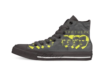 

Kraftwerk Shirt Casual High Top Canvas shoes sneakers For Drop shipping