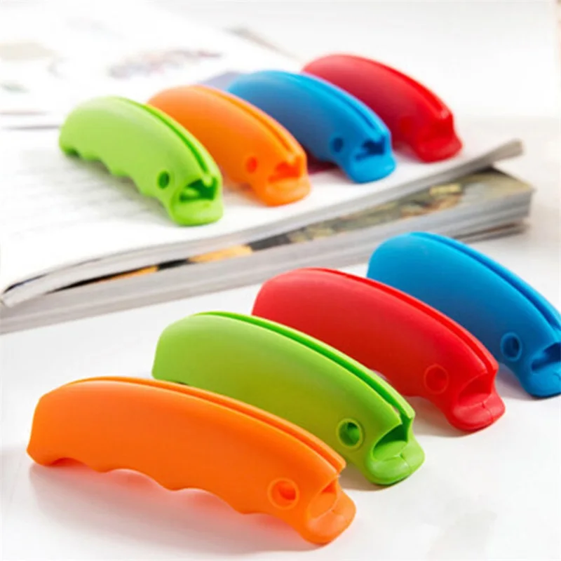 

1 PCS Silicone Mention Dish For Shopping Bag to Protect Hands Trip Grocery Bag Holder Clips Carrier Lock Candy colors Hom