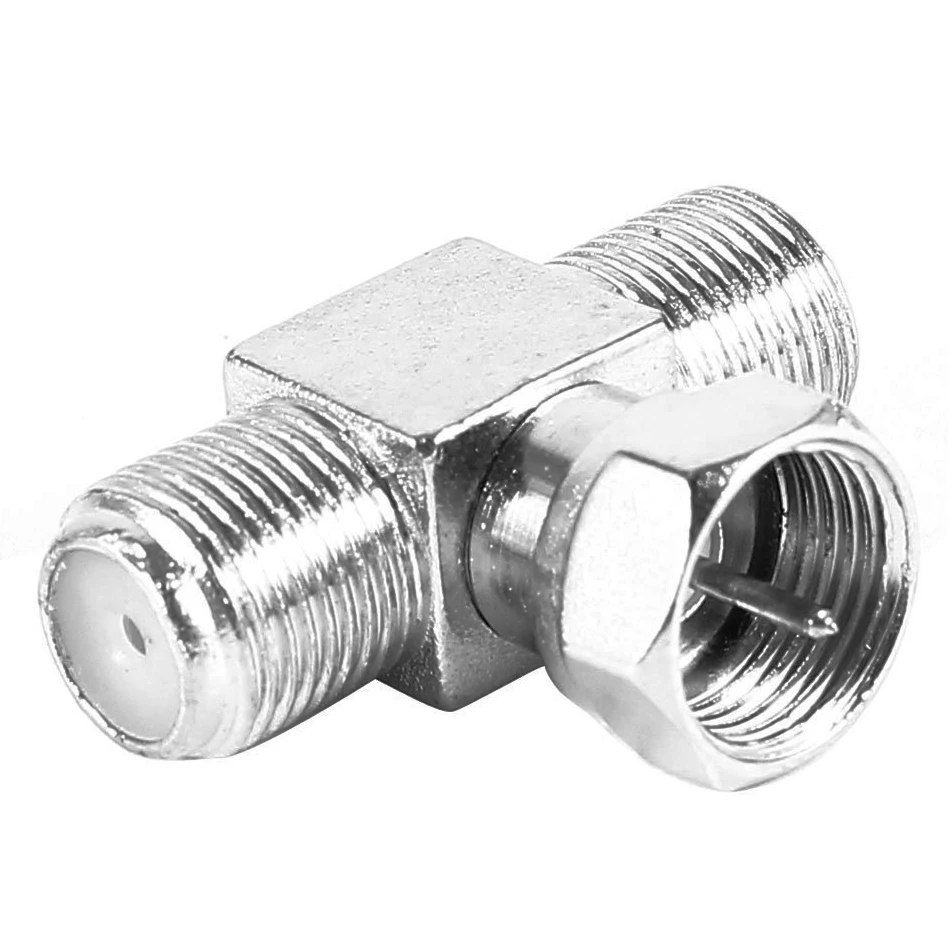 F Type Male to Double Female m/f Joiner Adapters for Antenna Cables