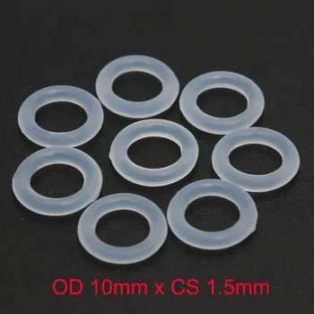 

OD 10mm x CS 1.5mm VMQ PVMQ SILICONE Translucent O ring O-ring Oring Seal Rubber Gasket