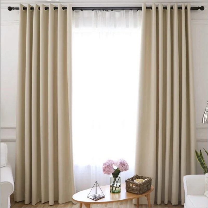 Us 3 14 32 Off Blackout Curtains For The Bedroom Solid Colors Curtains For The Living Room Window Gray Gold Curtains Blinds Customized In Curtains