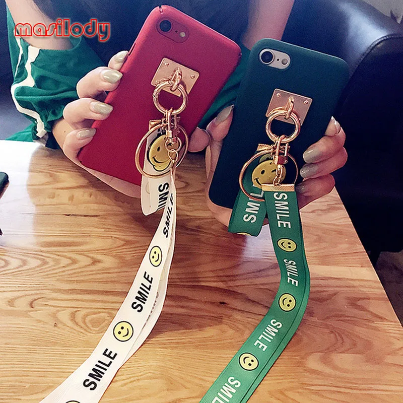 

100pcs/Lot Polyester Smile Face Phone Lanyard 2in1 Emoji Neck Strap For ID Card Mobile Strap Emoticon Hang Rope Lanyards