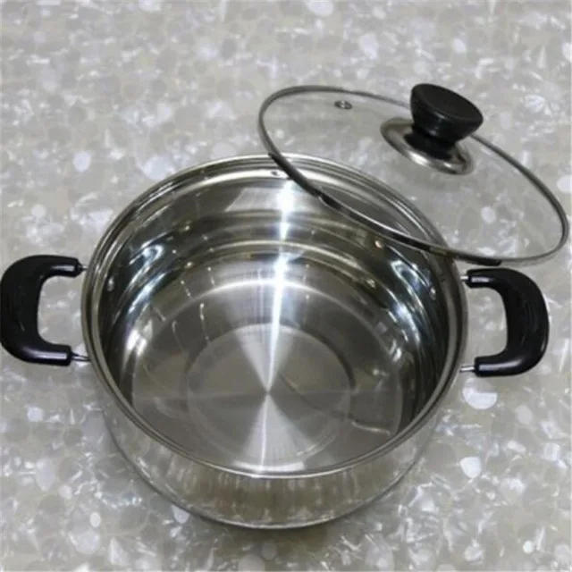 16 см/18/20 см из нержавеющей стали с антипригарным кастрюля для супа посуда для приготовления пищи с крышкой - Цвет: 16 cm