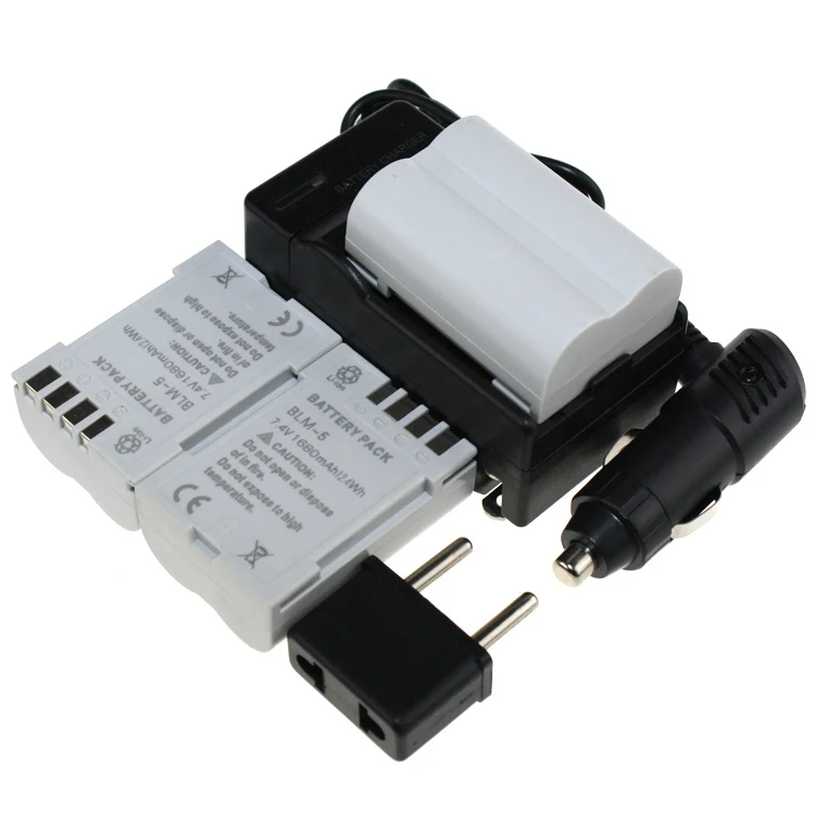 3PCS Battery+Charger 7.4V Rechargeable Li ion Battery For OLYMPUS E300