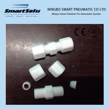 

Free shipping 5pcs/lot PTFE straight fittings O.D. 6mm-6mm tube plastic fittings