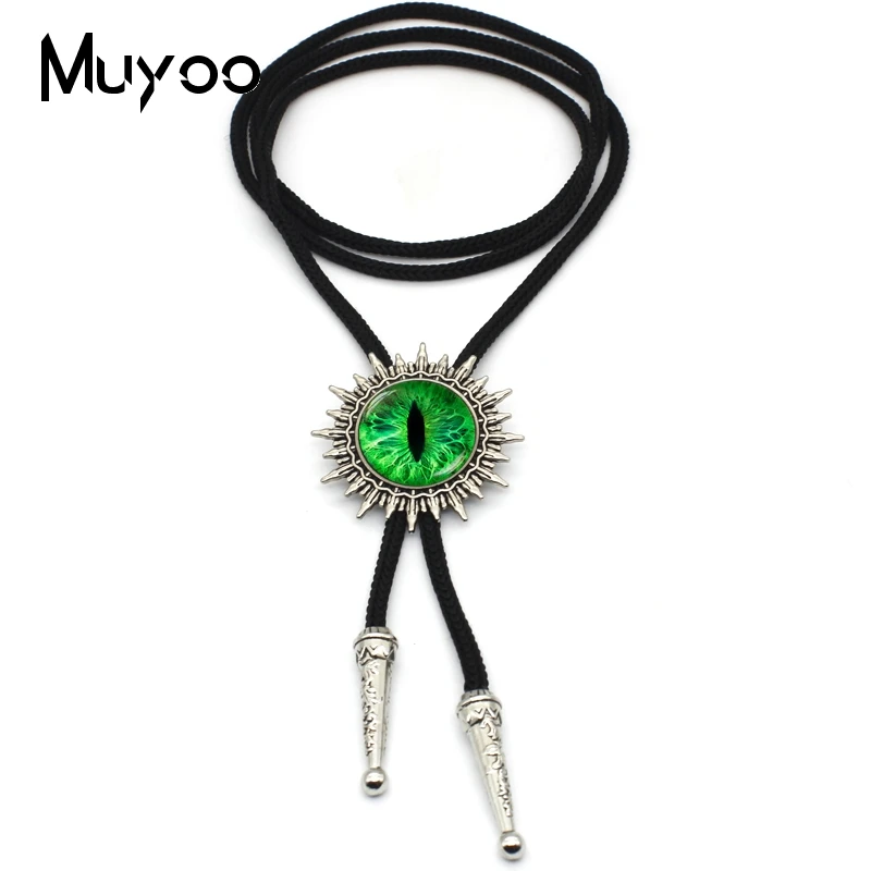 BOLO 0096 новые модные винтажные галстуки с зелеными кошачьими глазами стеклянные