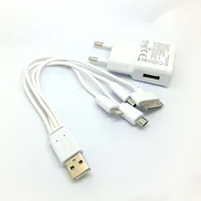 4в1 универсальное настенное зарядное устройство USB для путешествий зарядный кабель 4в1-USB+ Автомобильное зарядное устройство-кабель для iPhone-4-5 6-ipod-nokia-samsung-HTC